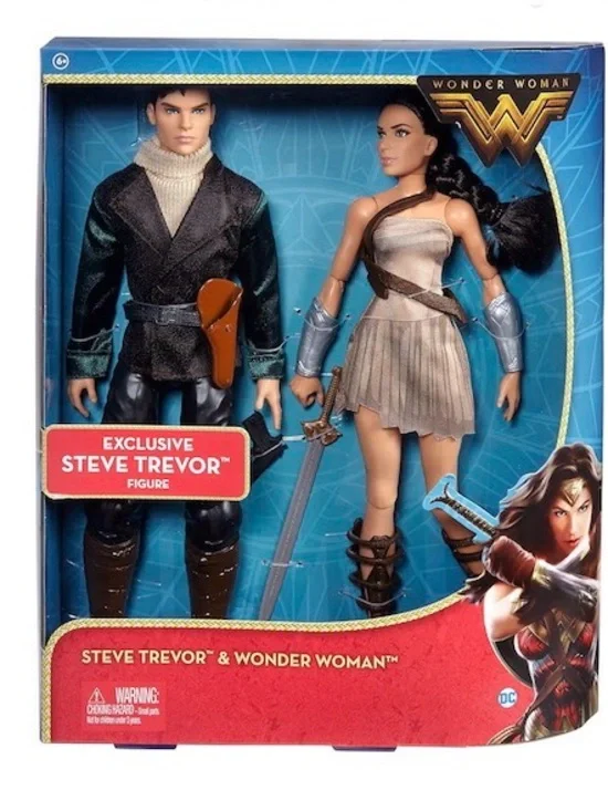 Wonder Woman And Steve Trevor 2-Pack Doll Figures NEW - Picture 1 of 8